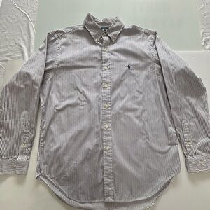 Ralph Lauren Black and Purple Striped Button Down Shirt